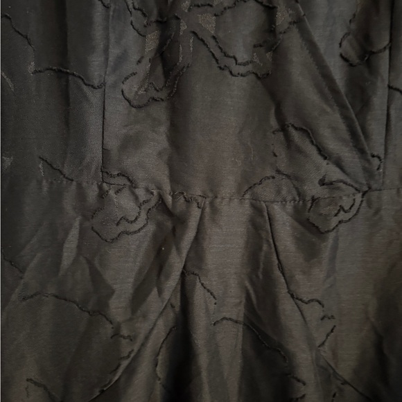 Black Textured Wrap Mini Dress NOLA Boutique Tiered Hem L - Picture 7 of 15